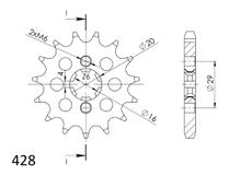 Pignon Supersprox 428 12T