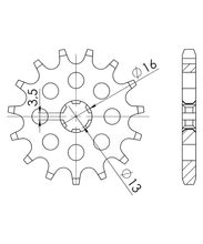 Pignon Supersprox 428 13Z