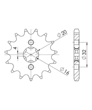 Supersprox 428 13Z Pinion