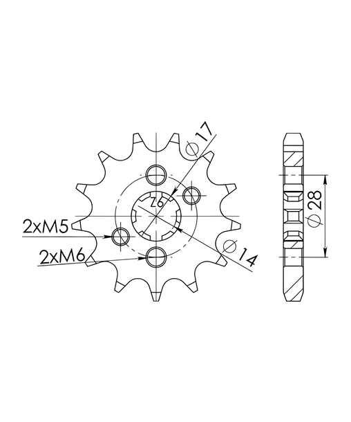 Piñón Supersprox 428 13Z