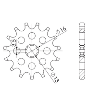 Supersprox 428 14T Pinion