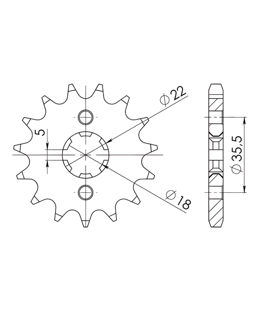 Ritzel Supersprox 428 14Z