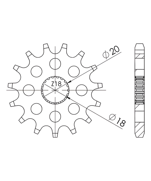 Ritzel Supersprox 428 14Z