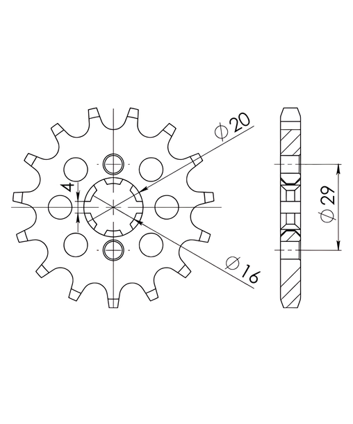 Ritzel Supersprox 428 14Z