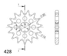 Supersprox 428 15T Pinion