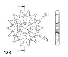 Supersprox 428 15T Pinion