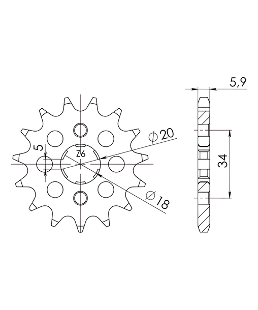 Ritzel Supersprox 428 15Z