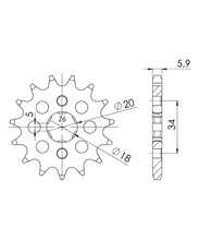 Supersprox 428 15T Pinion