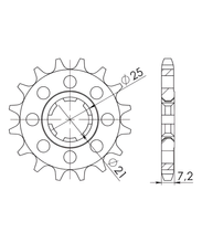 Supersprox 428 16T Sprocket