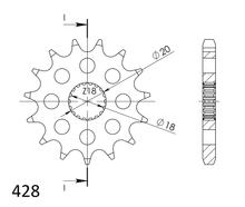 Supersprox 428 16T Sprocket