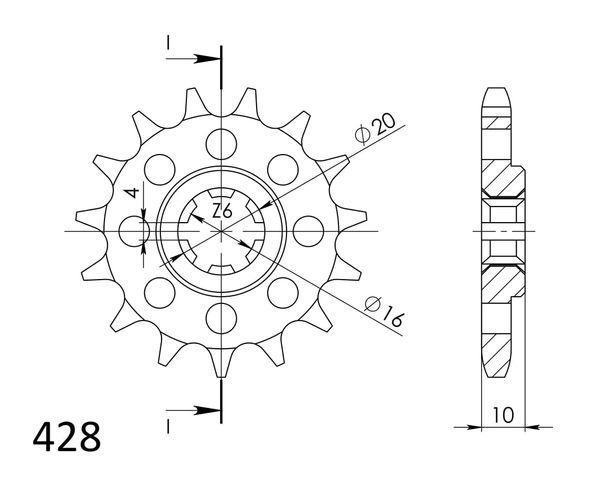 Ritzel Supersprox 428 16Z