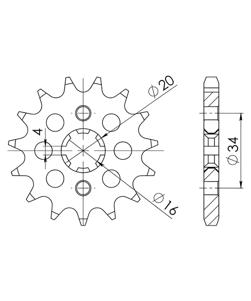 Ritzel Supersprox 428 16Z