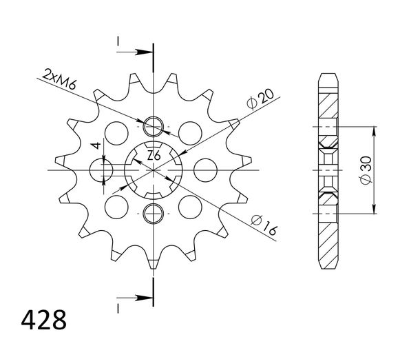 Ritzel Supersprox 428 17Z