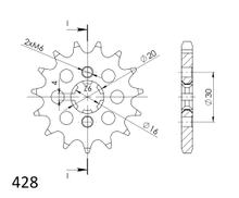 Pastorek Supersprox 428 17 zubů