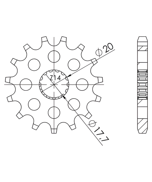 Ritzel Supersprox 428 19Z