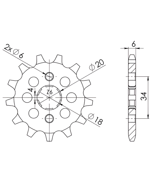Ritzel Supersprox 520 10Z