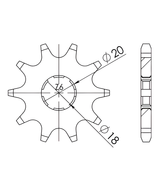 Ritzel Supersprox 520 10Z