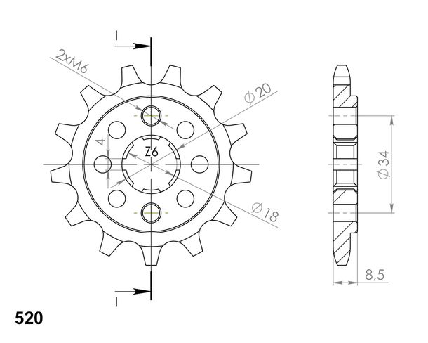 Ritzel Supersprox 520 11Z