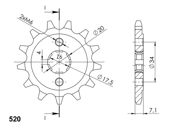 Ritzel Supersprox 520 12Z