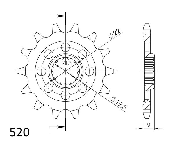 Ritzel Supersprox 520 12Z