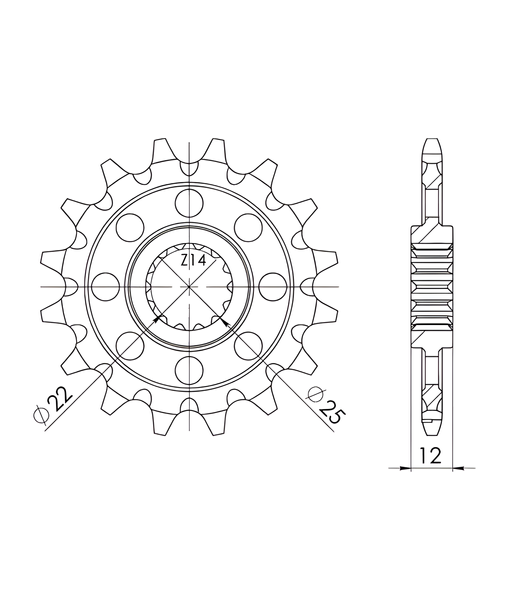 Supersprox 520 12T Pinion