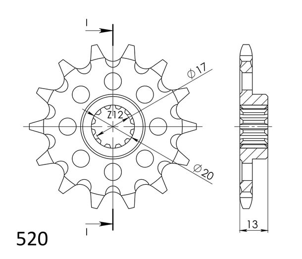 Supersprox 520 13T Pinion