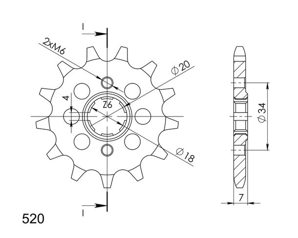 Supersprox 520 13T Pinion