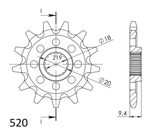 Supersprox 520 13T Pinion