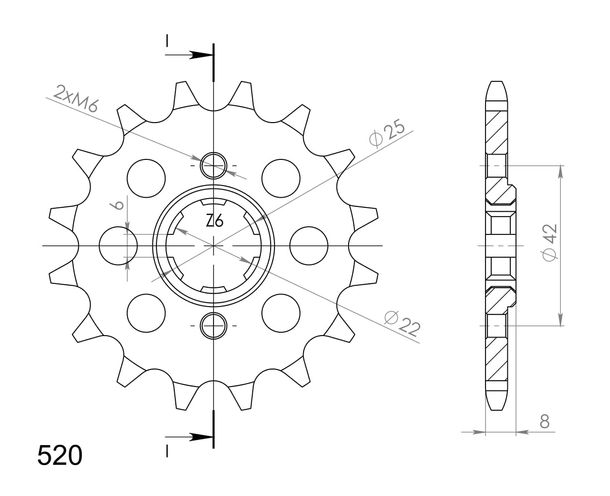 Supersprox 520 13T Pinion