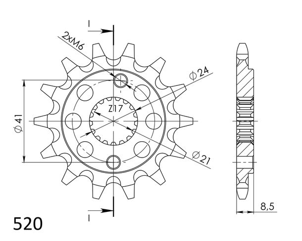 Supersprox 520 13T Pinion