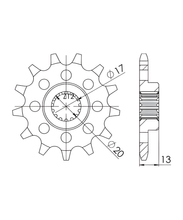 Piñón Supersprox 520 13T