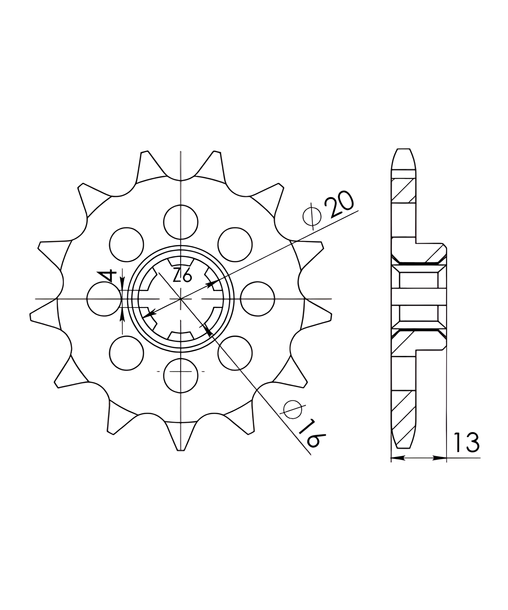 Ritzel Supersprox 520 13Z