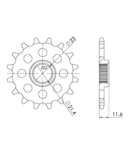 Piñón Supersprox 520 14T
