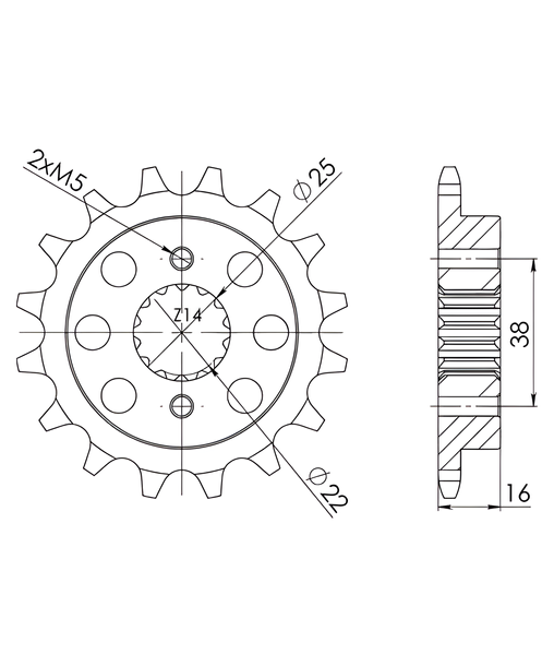 Ritzel Supersprox 520 14Z