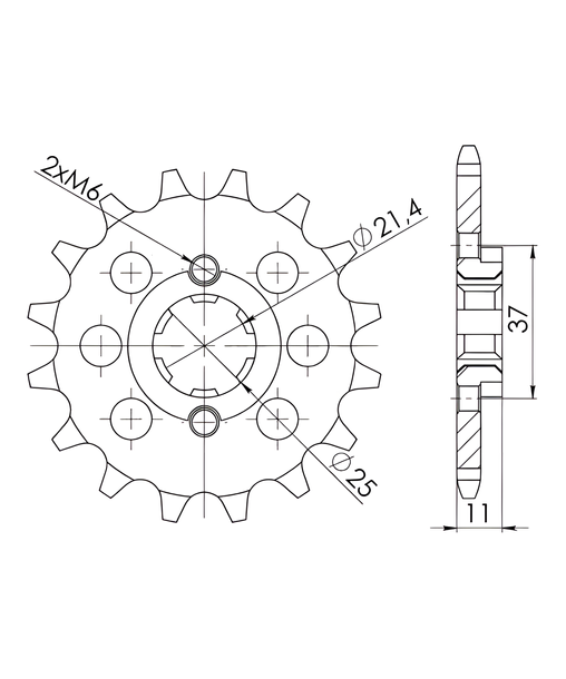 Supersprox 520 15T Pinion