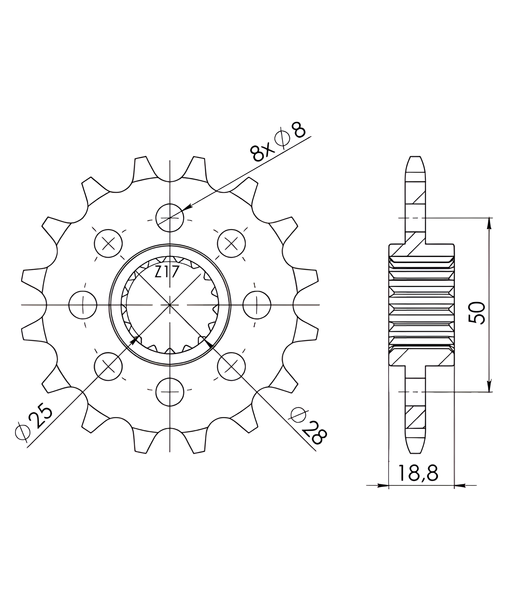 Ritzel Supersprox 520 16Z
