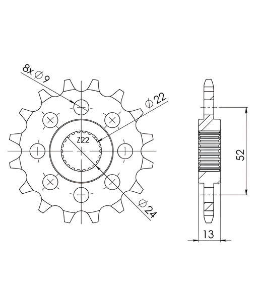 Ritzel Supersprox 520 17Z