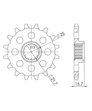 Pignon Supersprox 525 14T