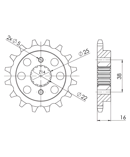 Pignone Supersprox 525 14T