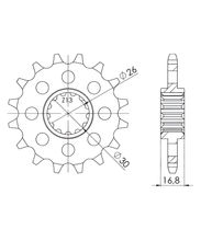 Pignon Supersprox 525 15T