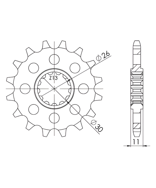 Pignon Supersprox 525 15T