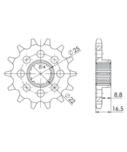 Tandwiel Supersprox 525 15T