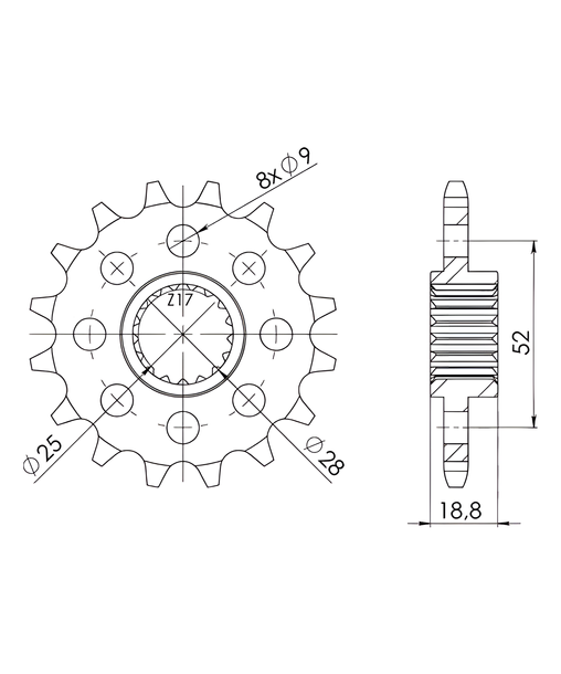 Ritzel Supersprox 525 15Z
