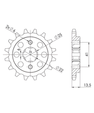 Pignon Supersprox 525 16T