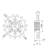 Ozubené kolo Supersprox 525 16Z