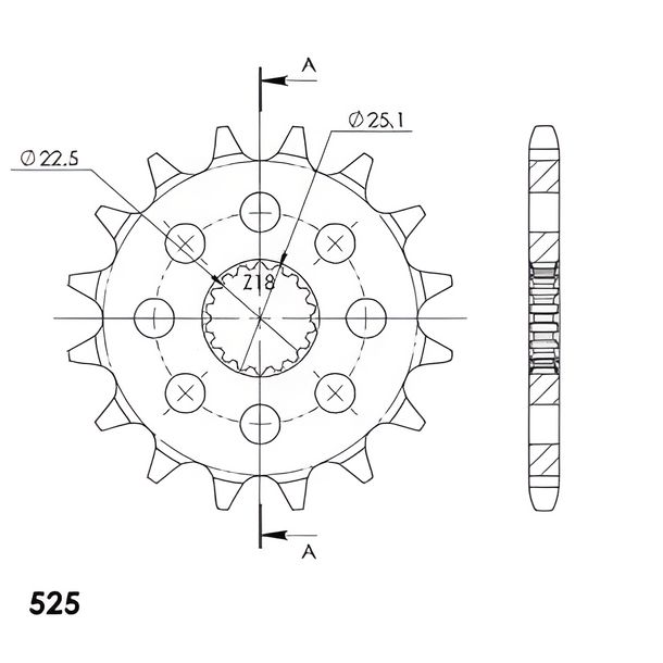 Ritzel Supersprox 525 16Z