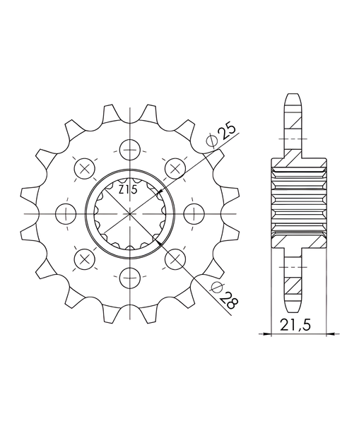 Ritzel Supersprox 525 17Z