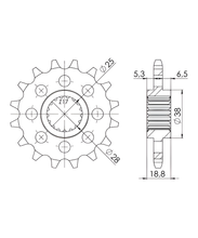 Ritzel Supersprox 525 19Z