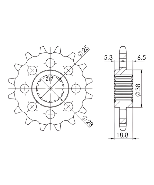 Ritzel Supersprox 525 20Z
