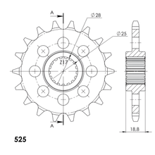 Pignon Supersprox 525 20T